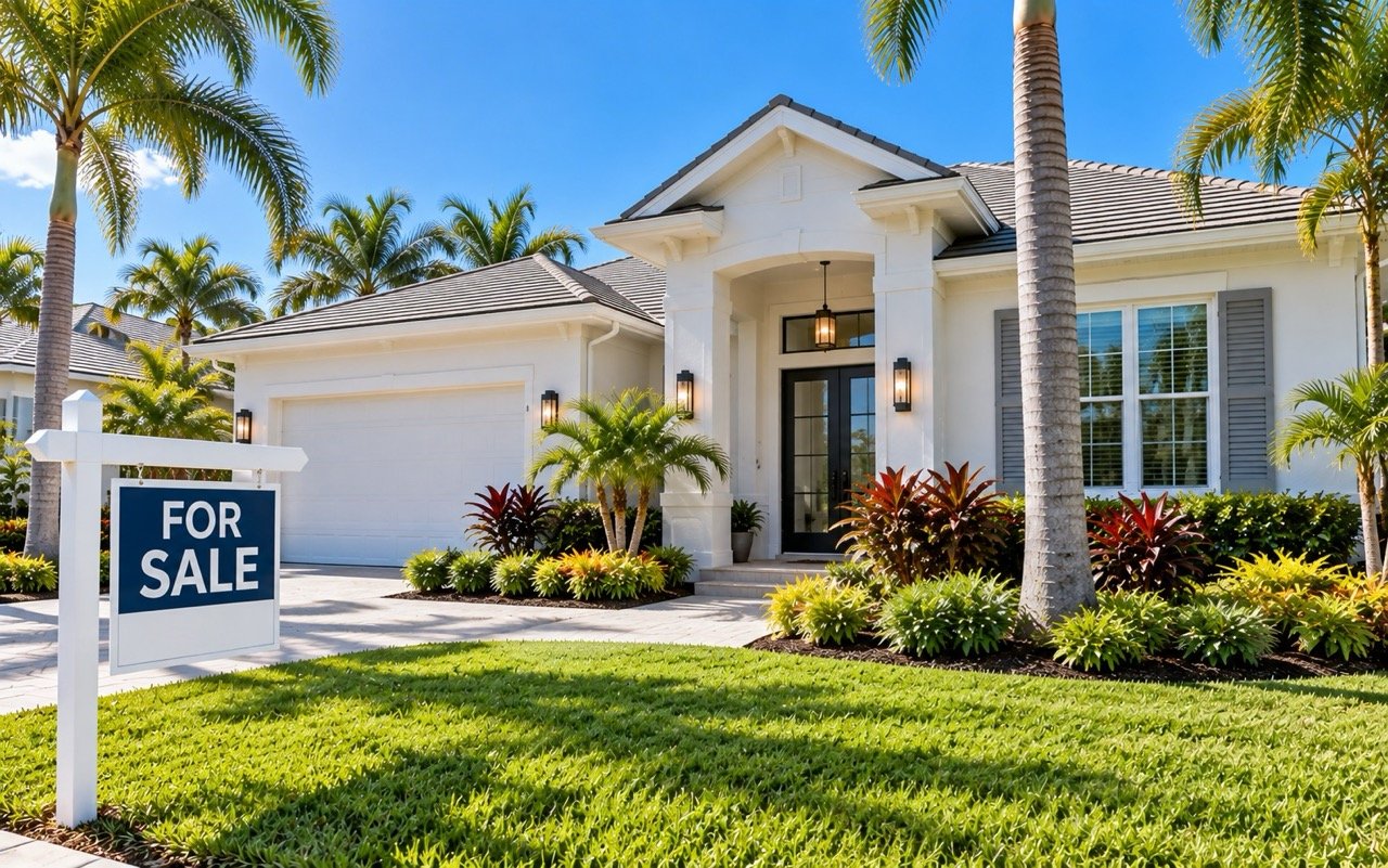 Modern Florida home for sale with fresh exterior paint in Clearwater